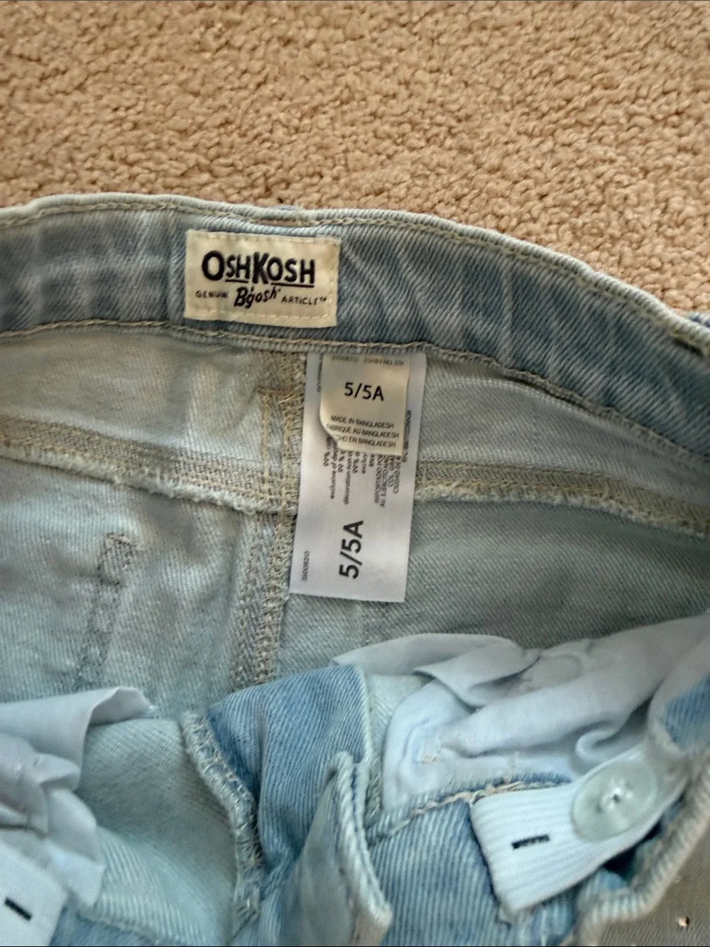 OshKosh B'gosh Light Blue Skinny Jeans with Pearl Studs
